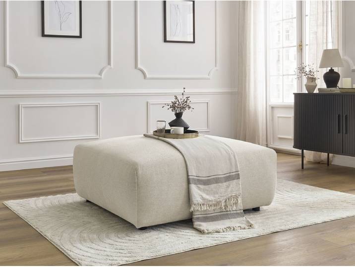 Pouf LUCIEN tissu lisse