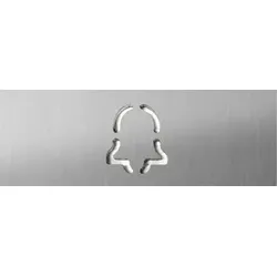 DoorBird D11x Namensschild für eine Ruftaste, Glockensymbol Edelstahl V4A (salzwasser- und flugrostbeständig), gebürstet