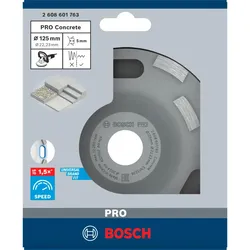 Bosch PRO Diamanttopfscheibe Expert for Concrete Hohe Geschwindigkeit 125 x 22,23 x 5 mm - 2608601763
