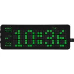 Waveshare Pico Clock Grün, LED Wecker Projekt, 8x24 Anzeige, RTC, I2C, Fotosensor, 3,3-5V