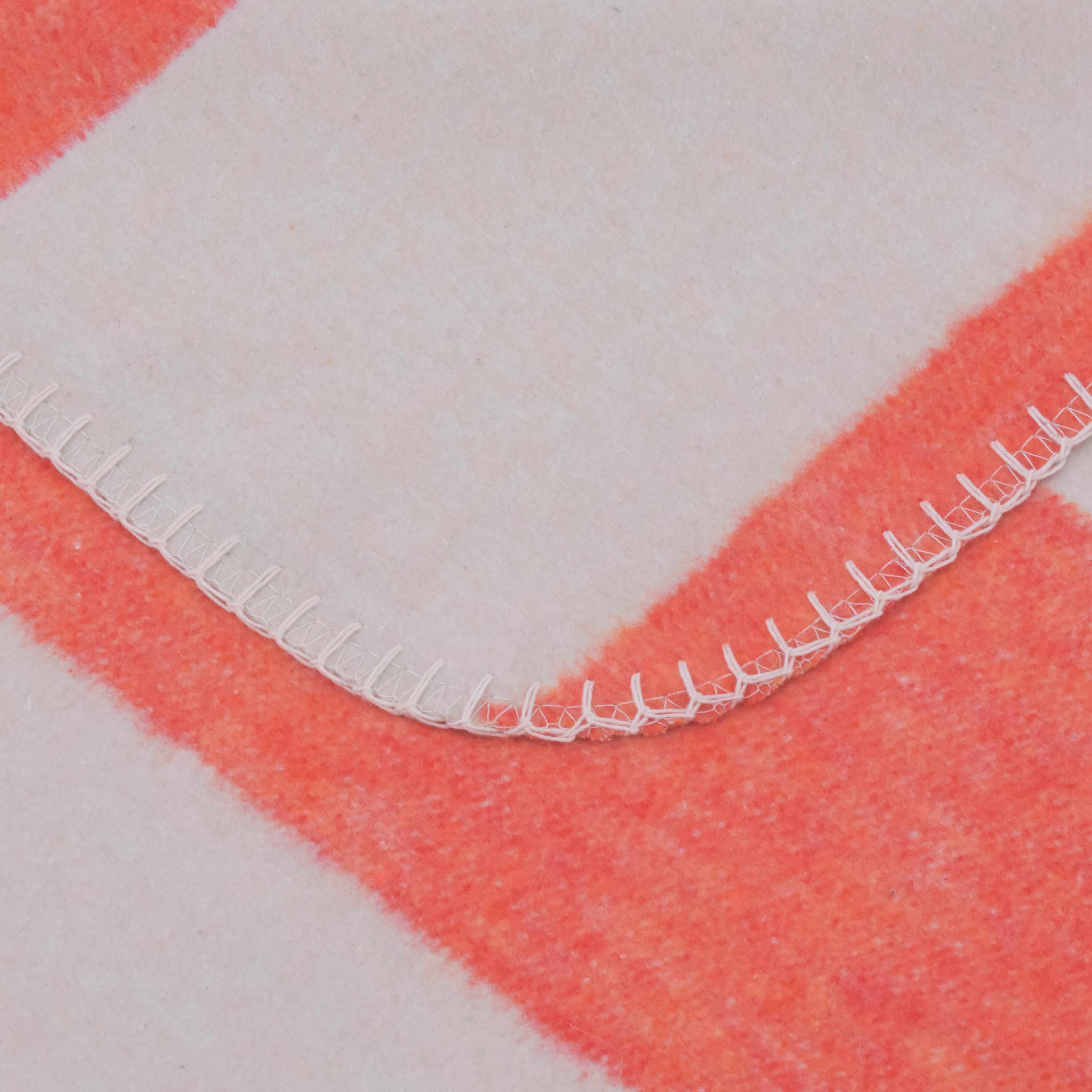 Wohndecke SETEX "Kuscheldecke", orange (orange, beige), B:150cm L:200cm, Baumwolle, Polyester, Wohndecken, Wohndecke, mit Streifen, Kuscheldecke orange, beige B/L: 150cm x 200cm