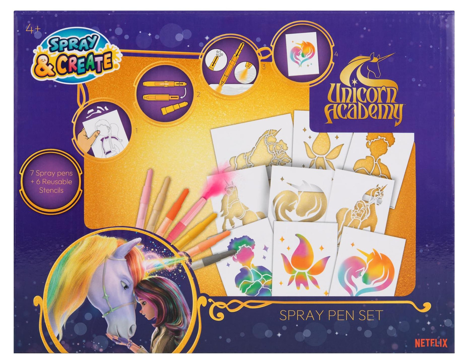 Unicorn Academy set met pennen