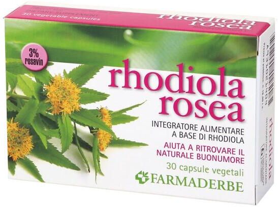 Farmaderbe Rhodiola Rosea Integratore 30 Capsule