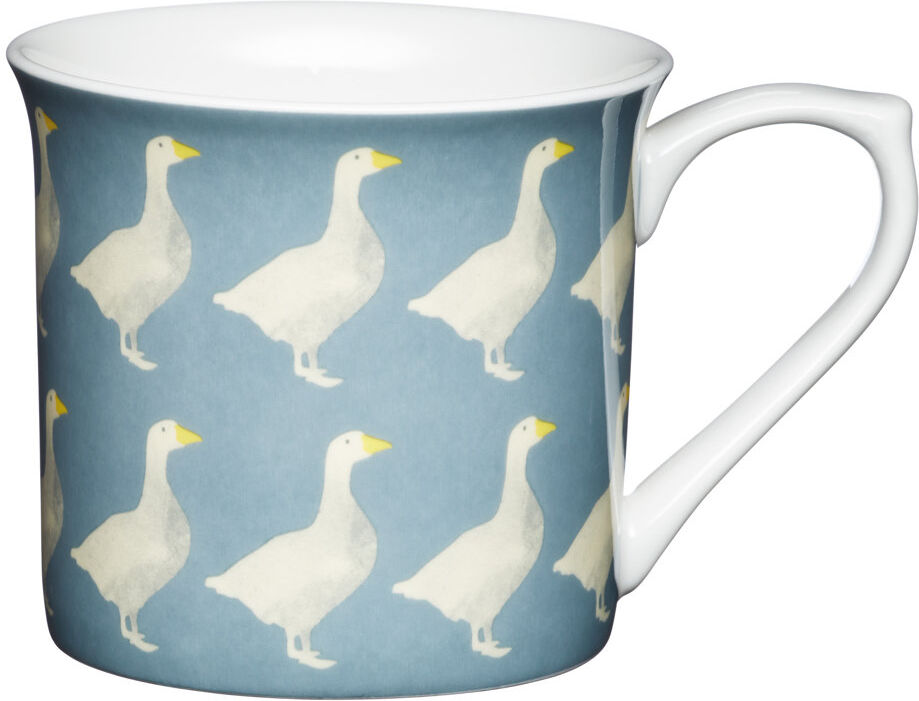 KitchenCraft Geese Bone China Mug Set White;Blue 12
