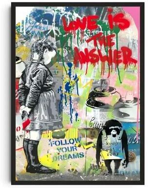Uplift Essentials Banksy Graffiti Art Poster Street Art Series Canvas Mural Modern Banksy Image Wall Art style 12 16x24 In