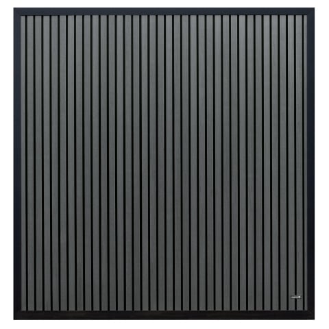 Dekker Elephant Elephant Dark Line Stripes Zaun 180x180cm Anthrazit WPC Rahmen Anthrazit 8712981778619