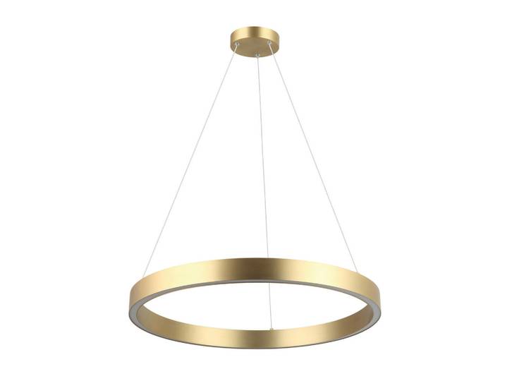 Led-Hängeleuchte, Goldfarben, Metall, 126 cm, RoHS, Lampen & Leuchten, Innenbeleuchtung, Hängelampen, Pendelleuchte