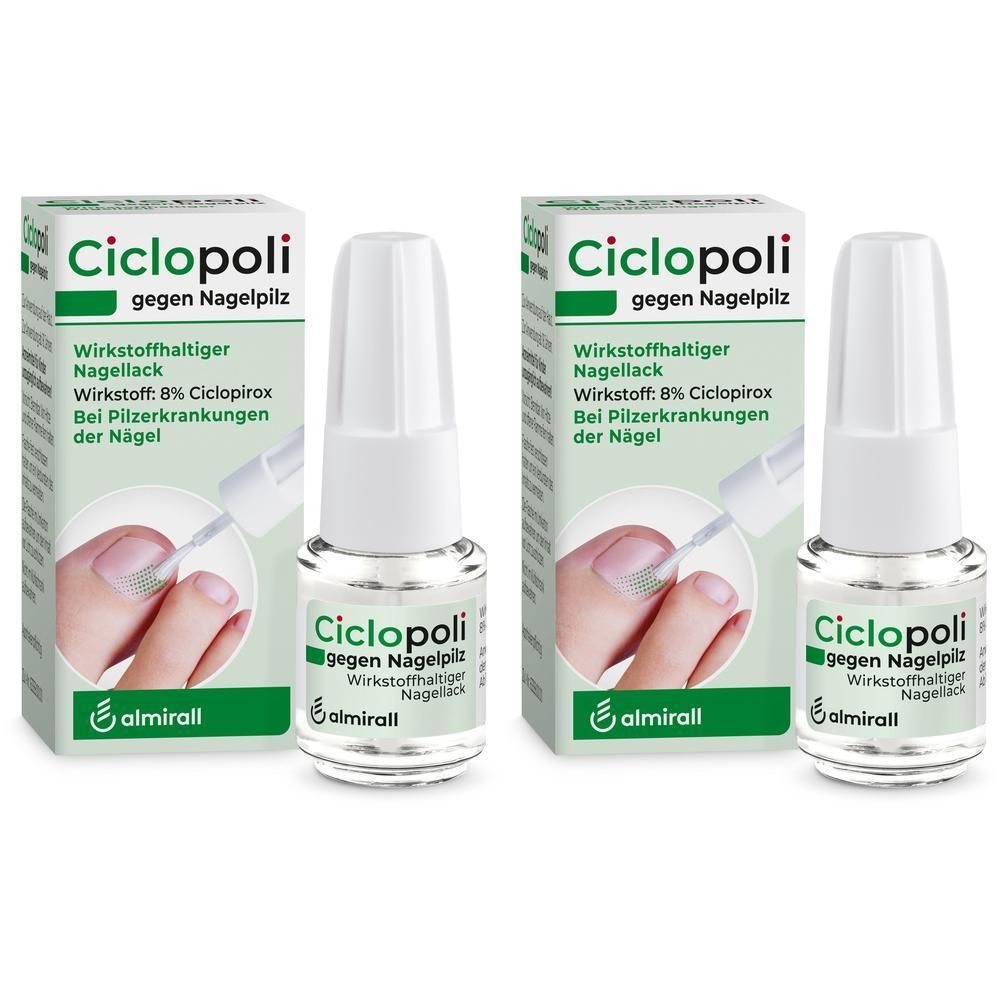 Ciclopoli gegen Nagelpilz wirkstoffhalt.Nagellack x2 2x6,6 ml Wirkstoffhaltiger Nagellack