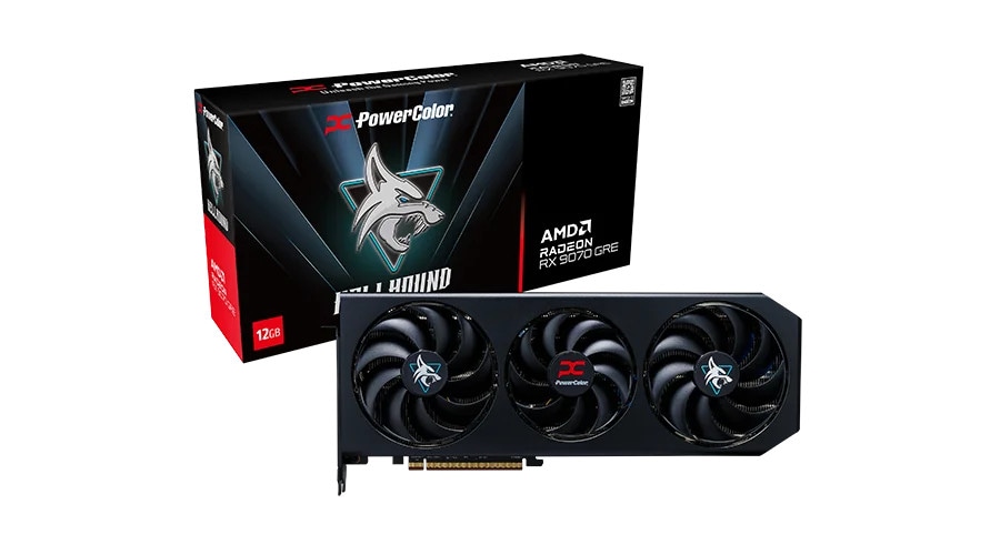 POWERCOLOR AMD Radeon RX 9070 GRE Hellhound Grafikkarte 12 GB