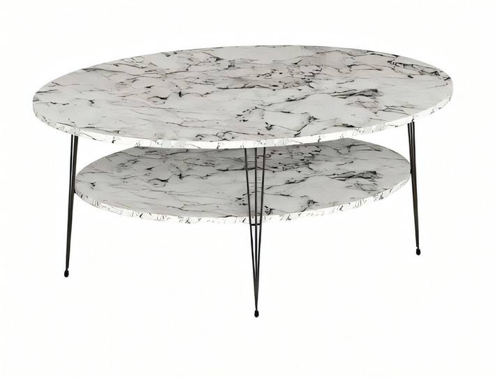 Xlmoebel Couchtisch Moderner ovaler Couchtisch aus Holz in Weiß von XLMOEBEL (Packung, Ovaler Couchtisch), Made in Europa