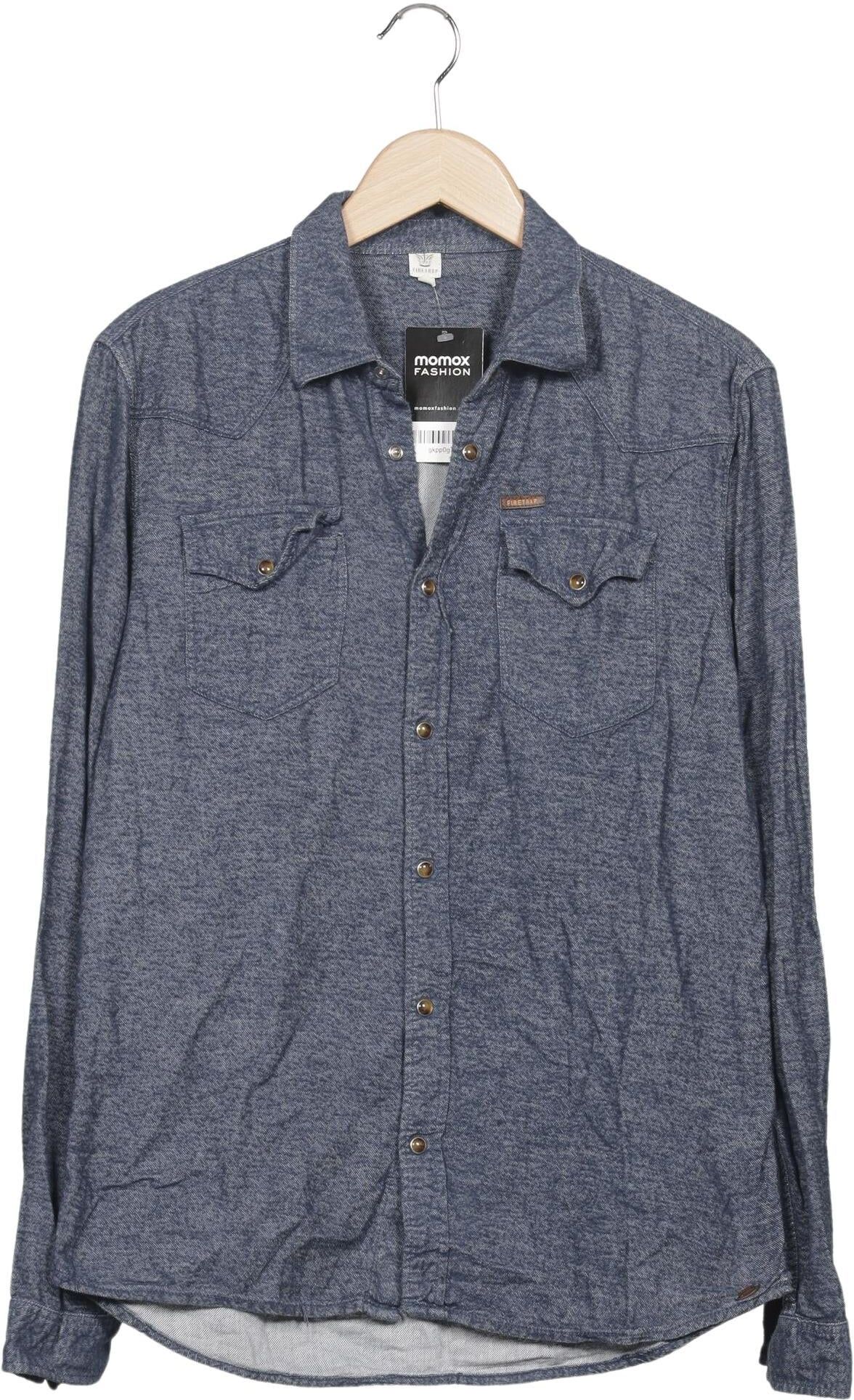 Firetrap Herren Hemd, Blau, Gr. M, Baumwolle - Second Hand