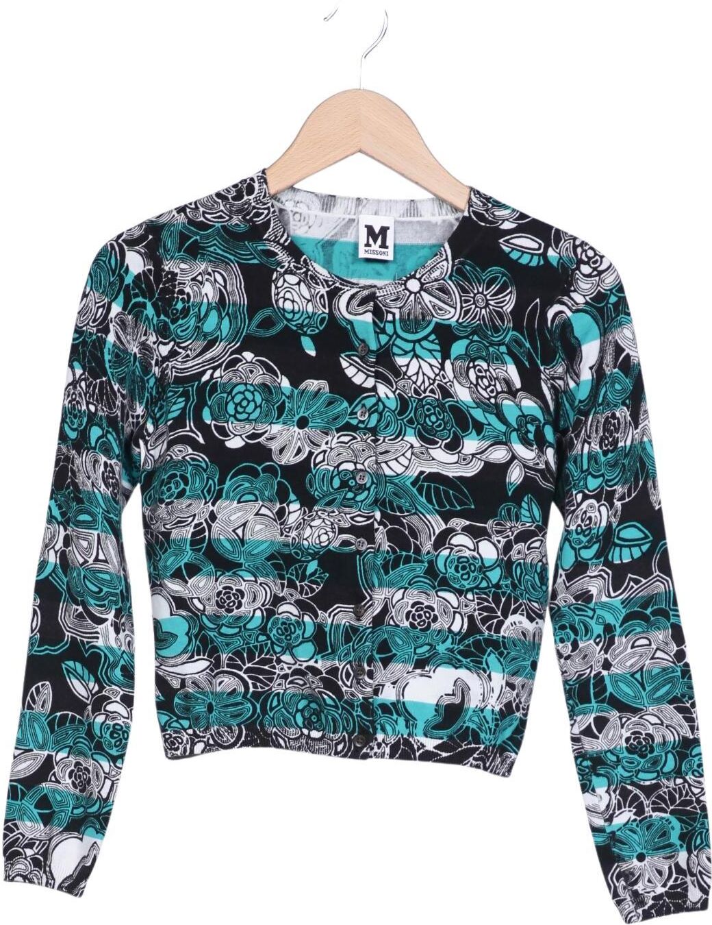 M Missoni Damen Strickjacke, Mehrfarbig, Gr. EU 34 (IT 40), Synthetik / Elasthan / Baumwolle - Second Hand