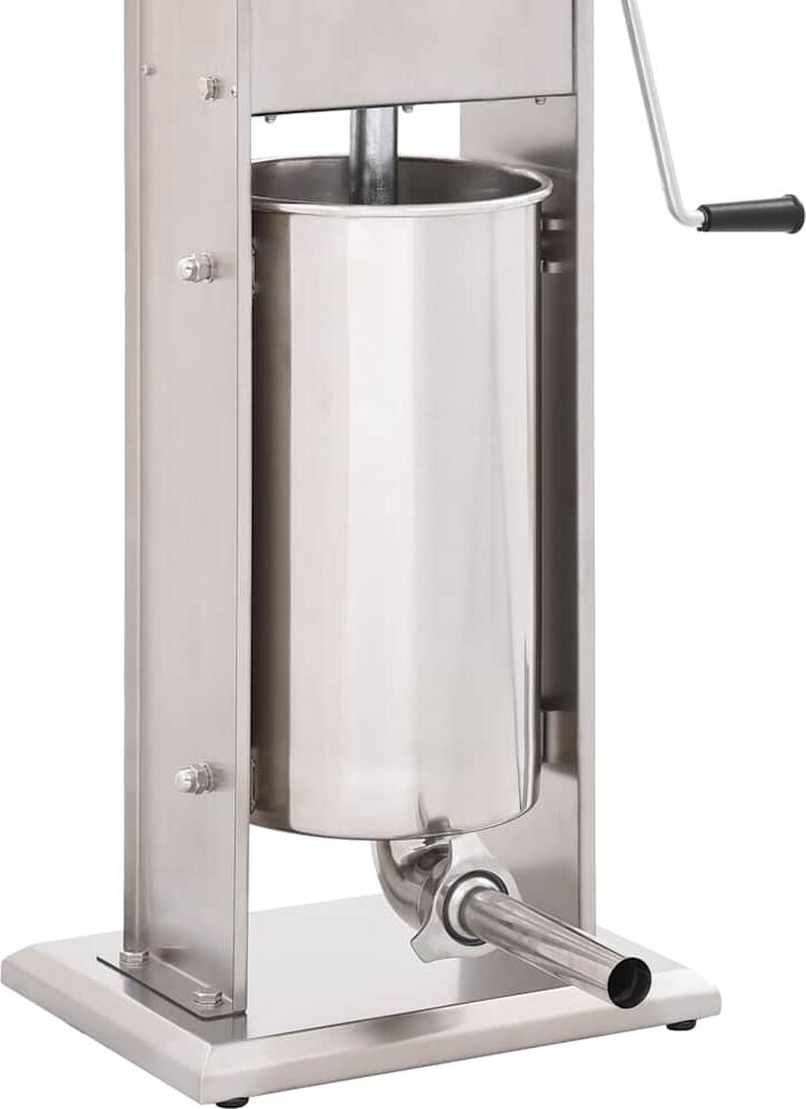 vidaXL Poussoir à saucisse manuel Argenté 15 L Acier inoxydable