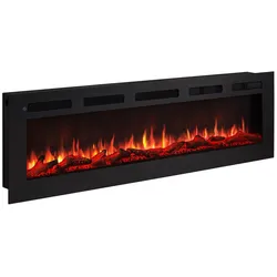 Elektrokamin Einbaukamin BALDERIA Leif 60 – Heizung bis 1800 W, schwarz