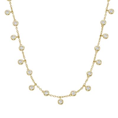 Collier SMART JEWEL "mit Zirkonia, Silber 925", gold, Halsketten, Damen, 45cm, Collier