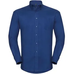 Russell Collection Klassisches Oxford Hemd – Langarm, bright royal, XL