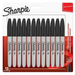 Sharpie 1996111 Permanent-Marker Feine Spitze Schwarz 12 Stück(e)