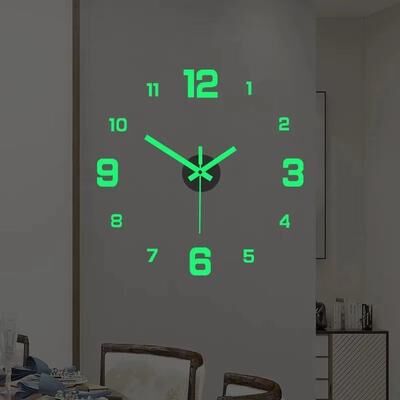 Inspired Finds EuraGlow Luminous DIY Wall Clock Modern Silent 3D Digital Clock With Punch Free Installation For Home & Office EuraGlow Luminous DIY Wall Clock Modern Silent 3D Digital Clock With Punch Free Installation For Home & Office