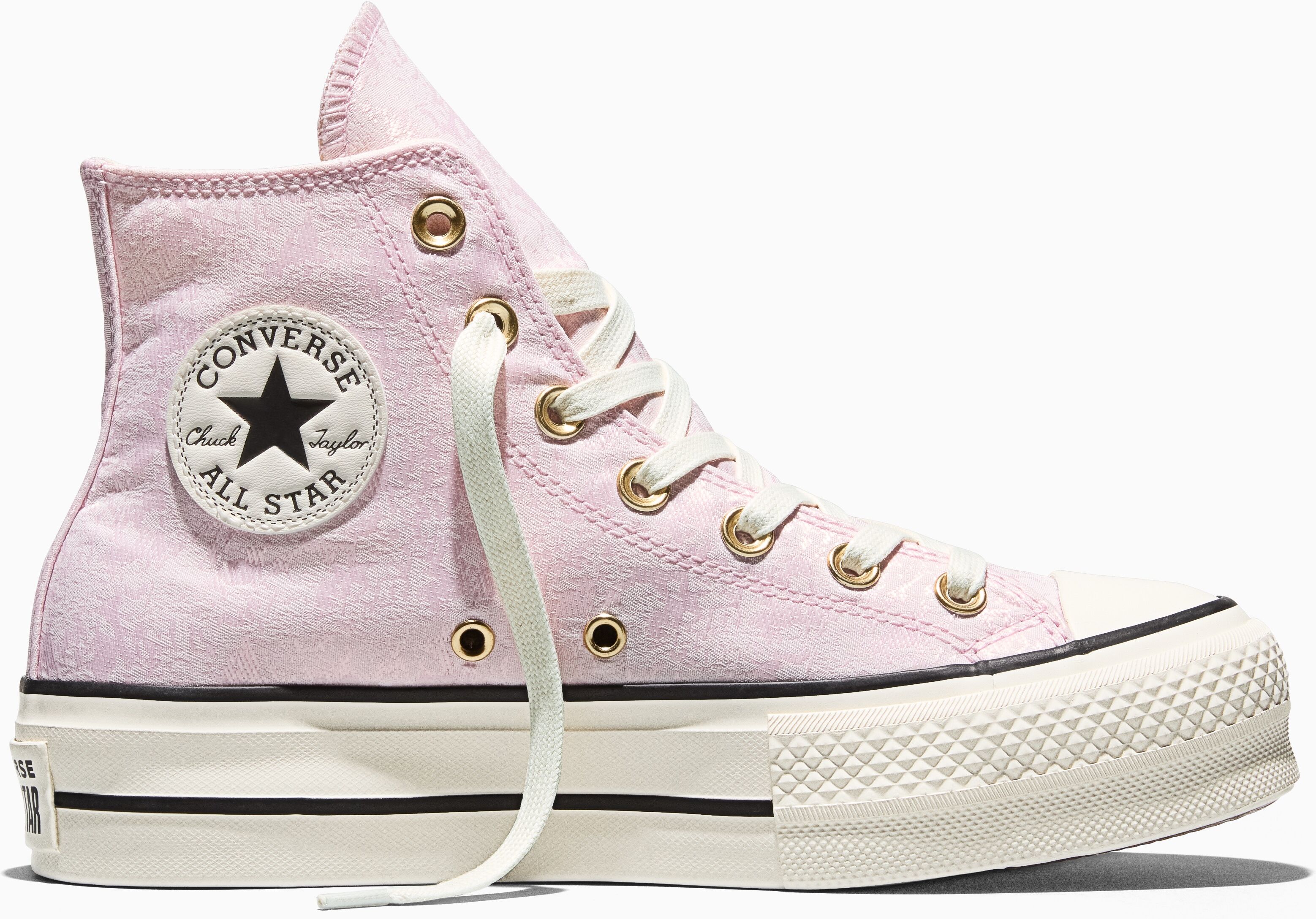 Sneaker CONVERSE "CHUCK TAYLOR ALL STAR LIFT PLATFOR", Damen, Gr. 37,5, new found bloom, egret, schwarz, Textil, Schuhe Sneaker new found bloom, egret, schwarz 37,5