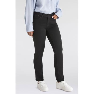Slim-fit-Jeans LEVI'S "712 SLIM WELT POCKET", Damen, Gr. 33, Länge 30, blau (midnight gaze), Denim/Jeans, Obermaterial: 73% Baumwolle, 26% Polyester, 1% Elasthan, slim fit, Jeans Slim-fit-Jeans