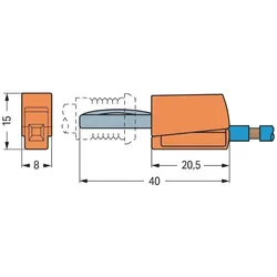 Wago Bananenstecker Stecker, gerade, Elektronikkabel + Stecker, Schwarz, Gelb, Blau, Weiss, Orange