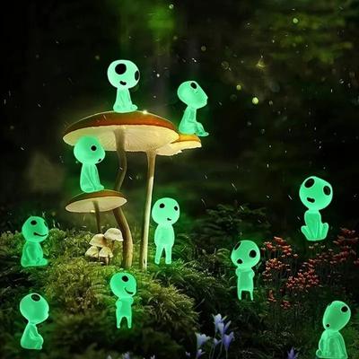 Uplifted Finds 10pcs Luminous Resin Ghost Figures Miniature Alien Decor For Halloween And DIY Terrariums 10pcs Luminous Resin Ghost Figures Miniature Alien Decor For Halloween And DIY Terrariums