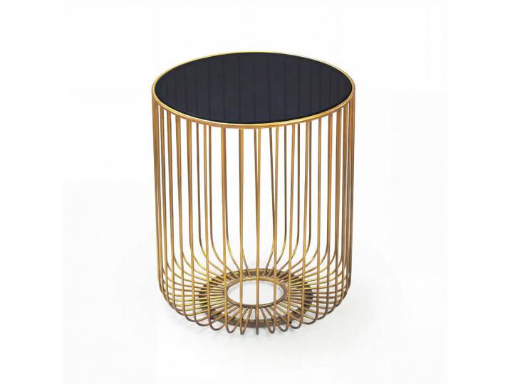Livetastic Beistelltisch, Gold, Metall, Glas, rund, rund, 40x47x40 cm, einfacher Aufbau, Wohnzimmer, Wohnzimmertische, Beistelltische, Beistelltische Metall