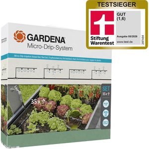 Gardena Micro-Drip-System Set Hochbeet / Beet, 13455-20, Tropfbewässerung für 35 Pflanzen