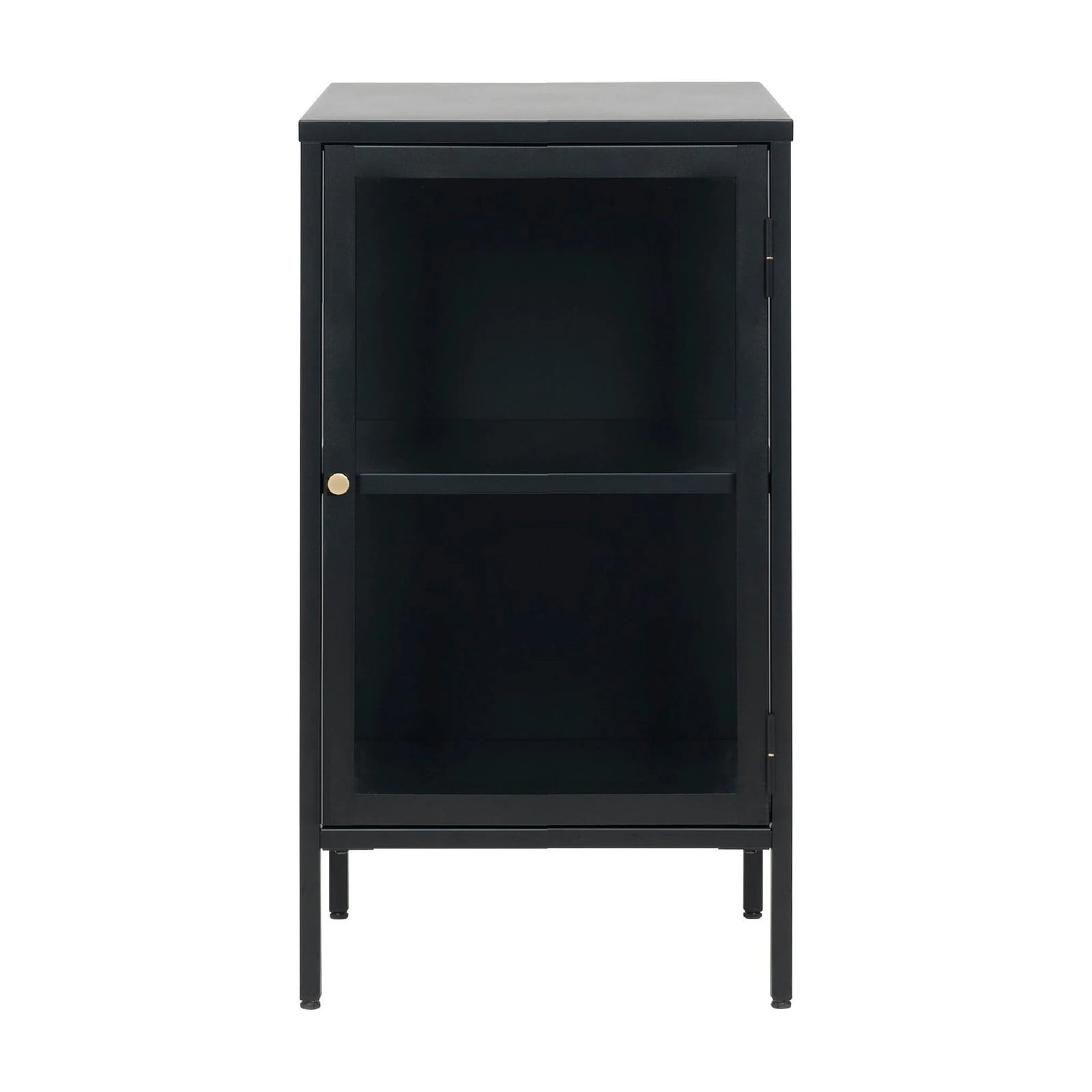 Nest of Nora Maja Metalen Dressoir met Glazen Deur - Zwart