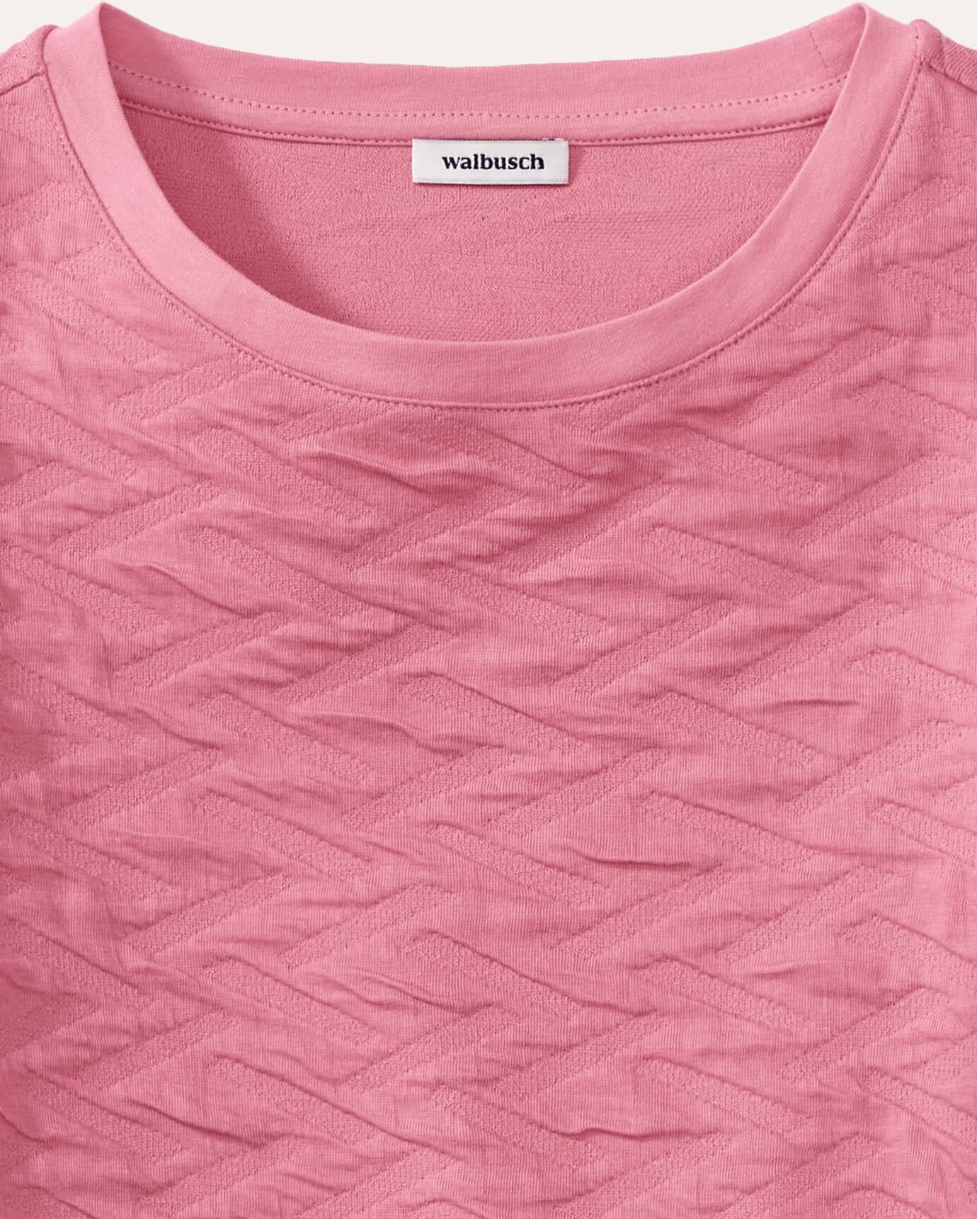Walbusch Jacquard-Sweaty 3D, normale Größen, Farbe Rosa, 42, angenehme Baumwollmischung hochwertige Jacquardstruktur Damen