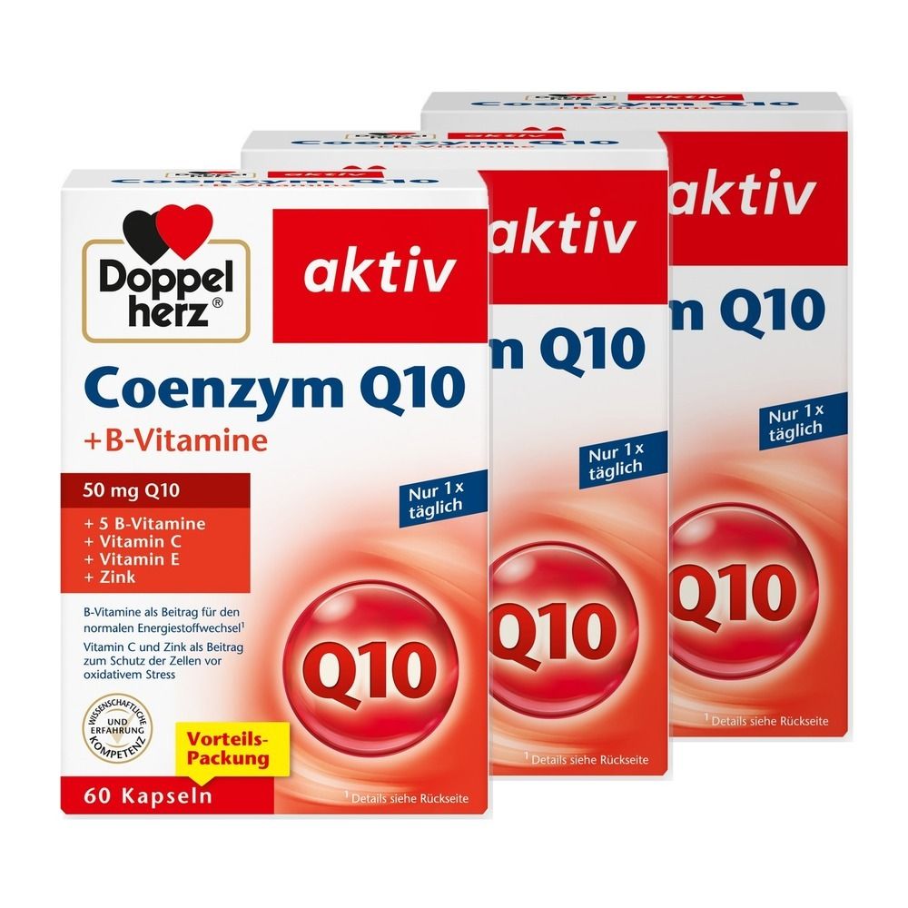 Doppelherz Coenzym Q10+B Vitamine Kapseln 3x 3x60 St