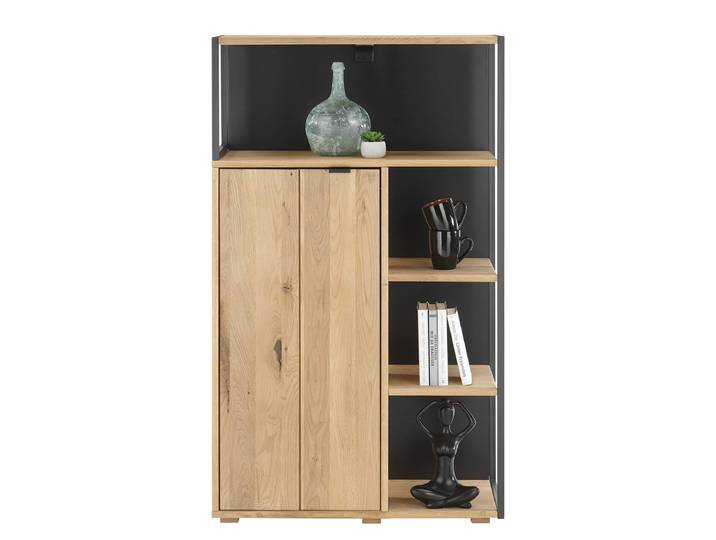 Massives Highboard 82 x 137 x 40cm Ausrichtung links Braun