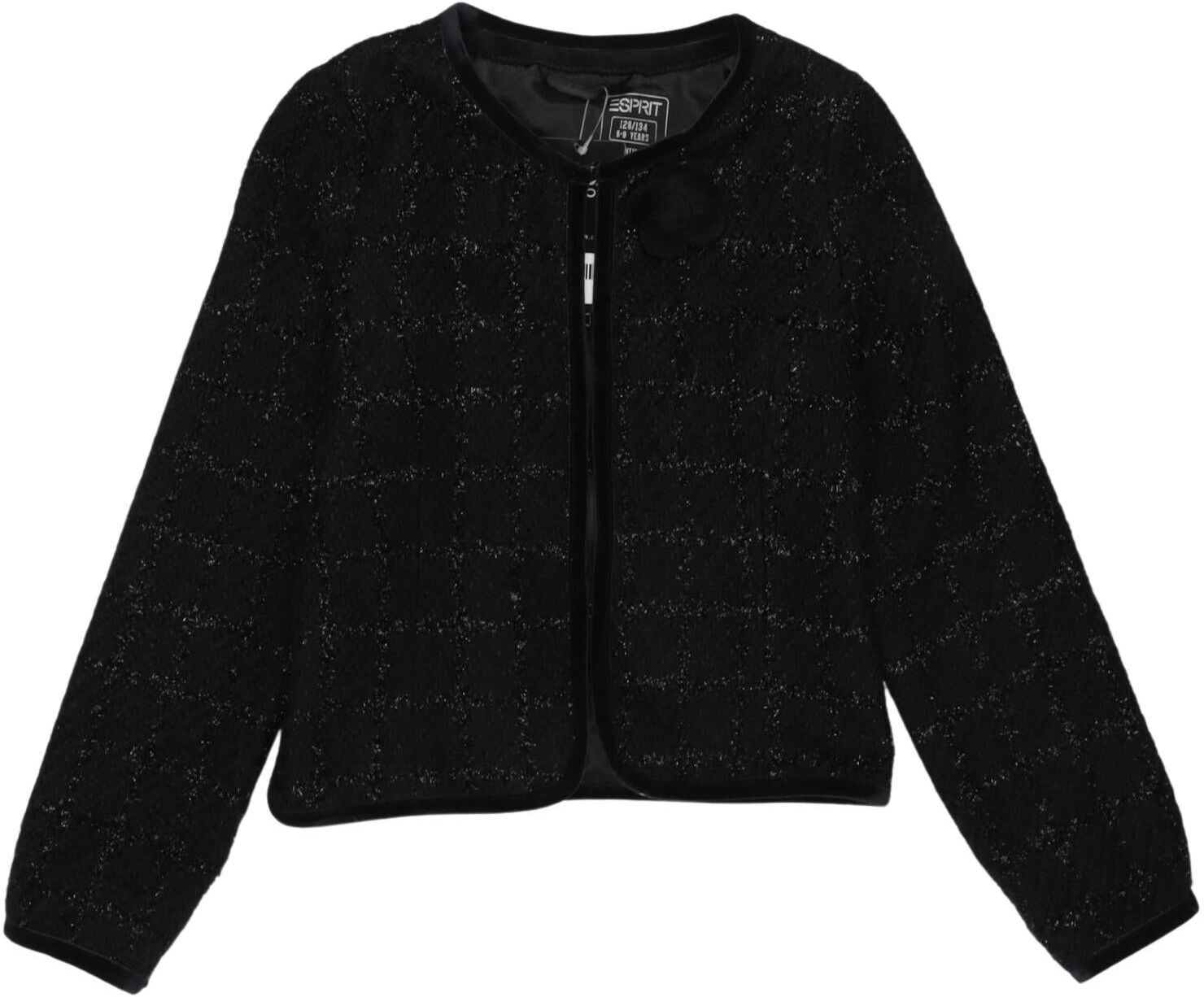 Esprit Mädchen Jacke oder Mantel, Schwarz, Gr. EU 128, Synthetik - Second Hand