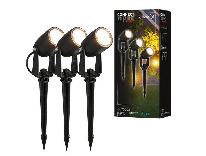 Gartenstrahler BRILONER LEUCHTEN IRIS Außenleuchte , schwarz (weiß, neutral), Leuchten, Gartenstrahler