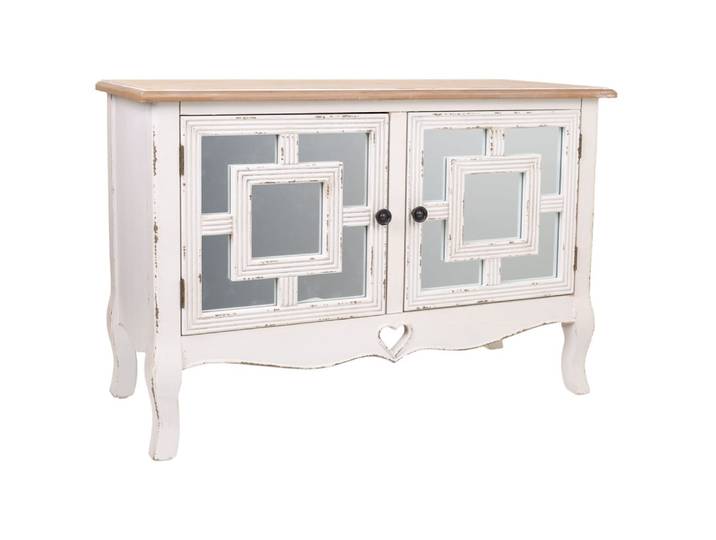 Console en bois blanc 83x36x56,5