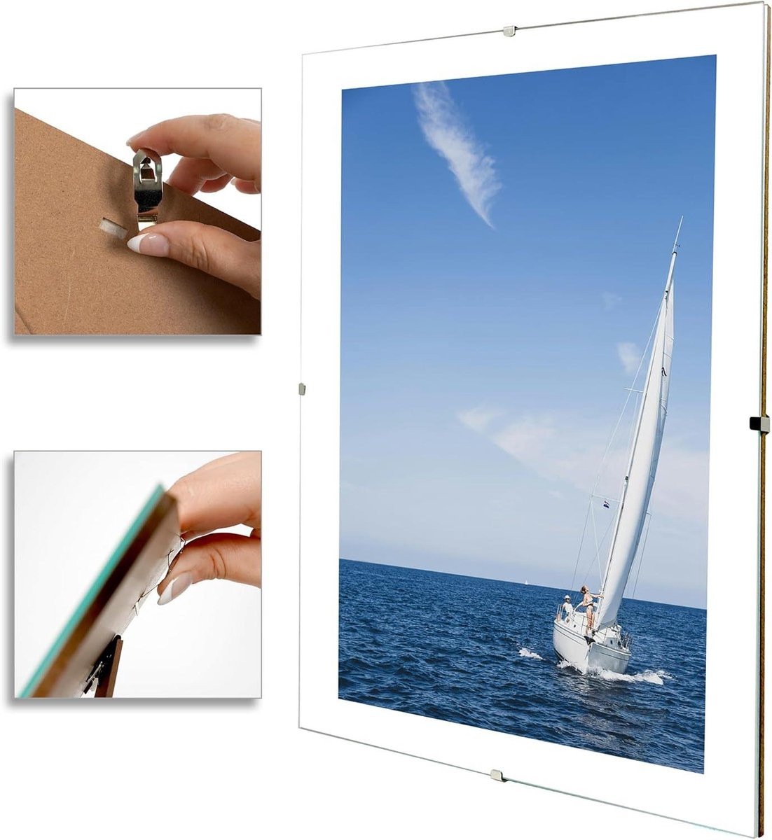 Transparante Clip Fotolijst Zonder Rand van Shatter-proof Acryl - 13x18 cm