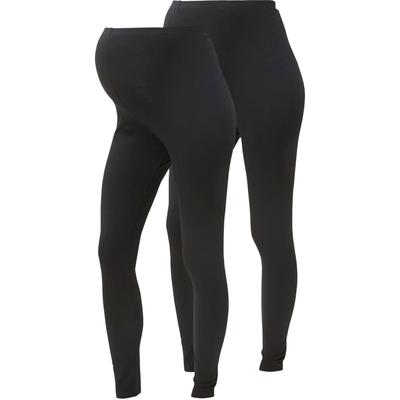 Umstandsleggings MAMALICIOUS "MLLEA", Damen, Gr. M (38), N-Gr, schwarz (schwarz, schwarz), Jersey, Obermaterial: 95% Baumwolle, 5% Elasthan, unifarben, Basic, lang, Hosen, in körpernahem Fit