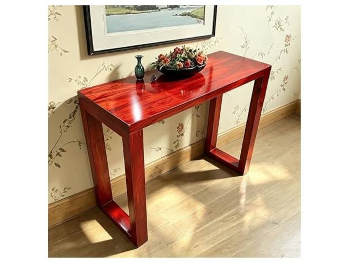 Sxlawesom Konsolentische aus Massivholz, Langer Eingangstisch Beistelltische im Landhausstil, Flur, Eingangsbereich, Foyer, Wohnzimmer(Rosso,100*40*80cm)