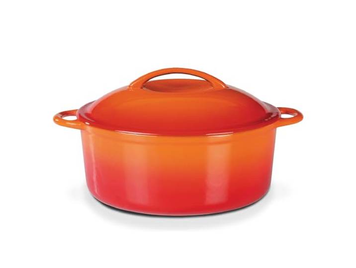 GSW 717243 Shadow Kochtopf mit Deckel 4 L, Gusseisen, orange/creme, 24 cm 2 Einheiten
