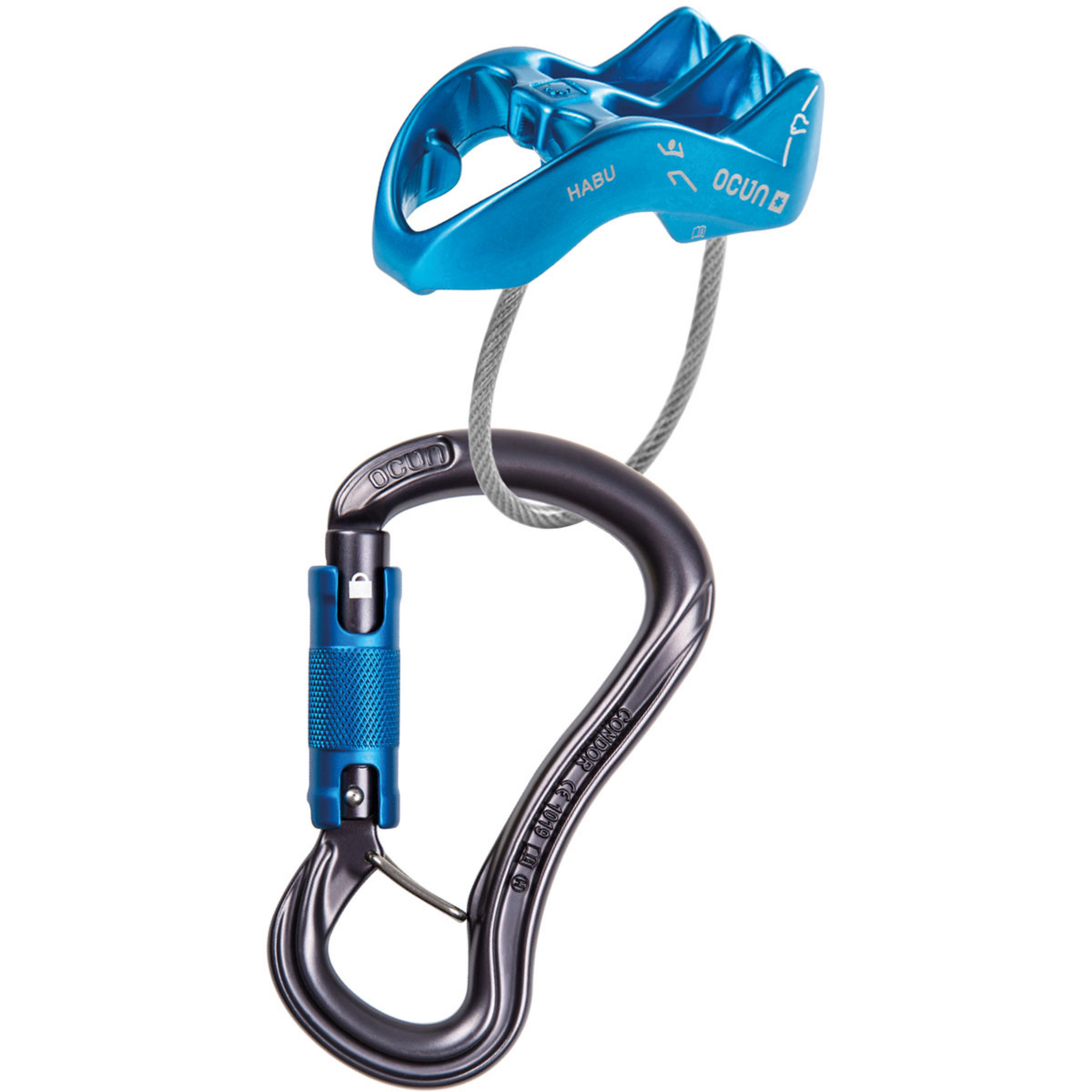 Ocun Belay Set Condor Triple/Habu Kletterset Einsteiger blau Alpinklettern