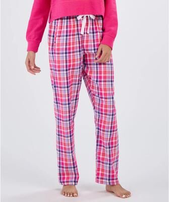 Boxercraft BW6620 Women's Womens Haley Flannel Pant in Pink Harmony Plaid size Small   Cotton
