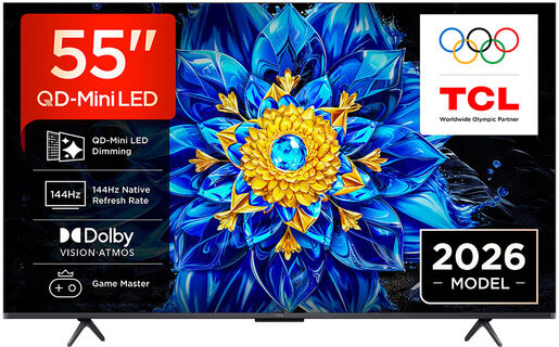 TCL P8L TV 55P8L – QD-Mini LED 55'', 4K HDR, Google TV, 144Hz VRR, Dolby Vision & Dolby Atmos