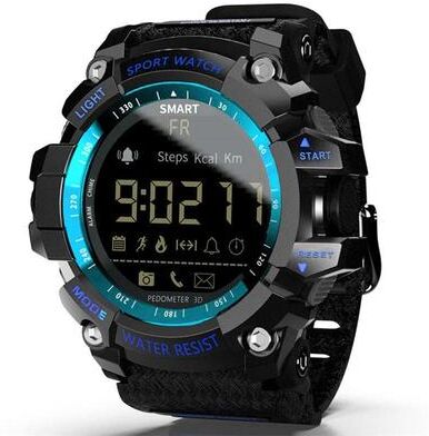 Everyday Crate Lokmat MK16 Waterproof Smart Watch With LCD Display Bluetooth Fitness Tracker And Message Notifications blue