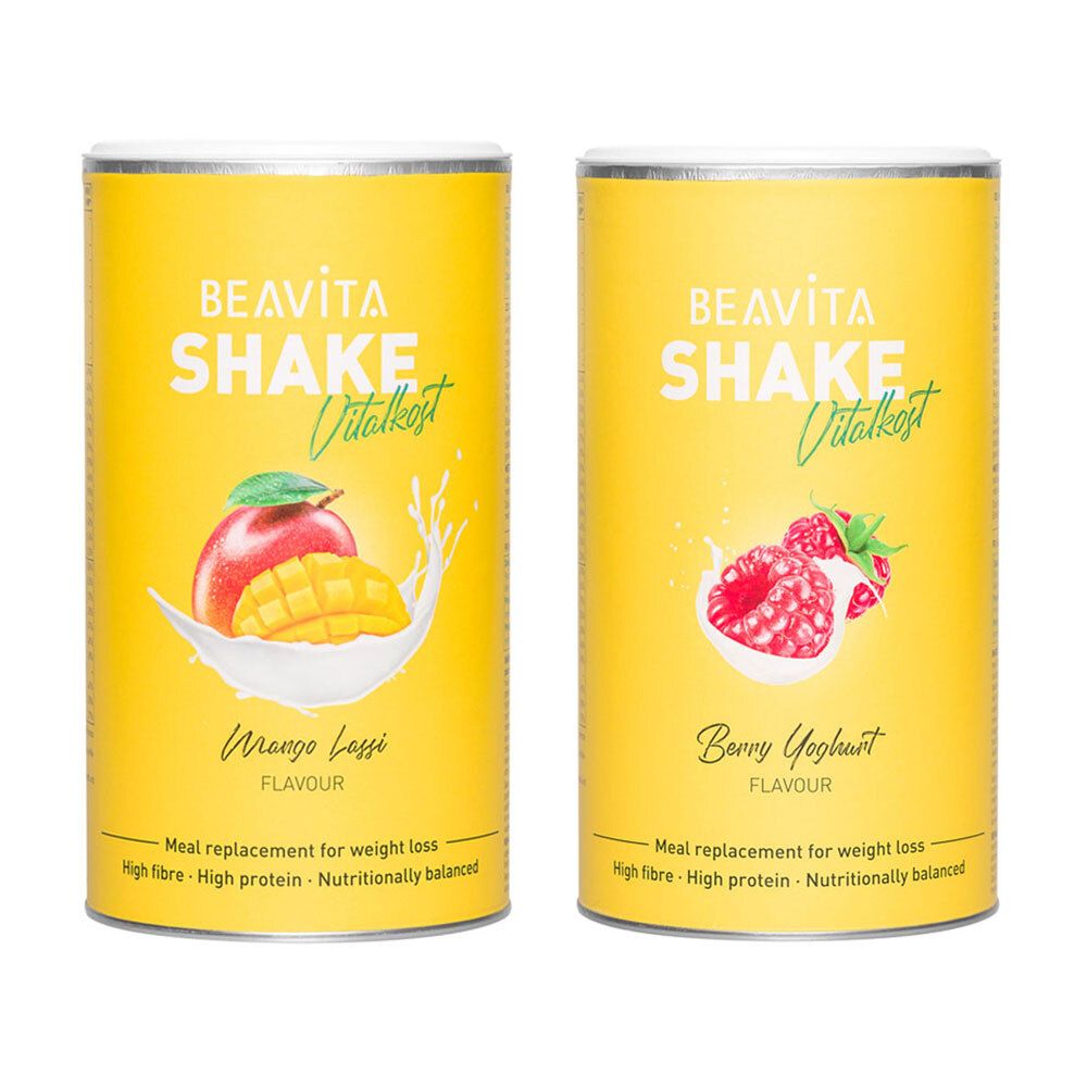 Binikifigur-Set Beavita Himbeere-Joghurt + Mango Lassi 2x572 g Pulver