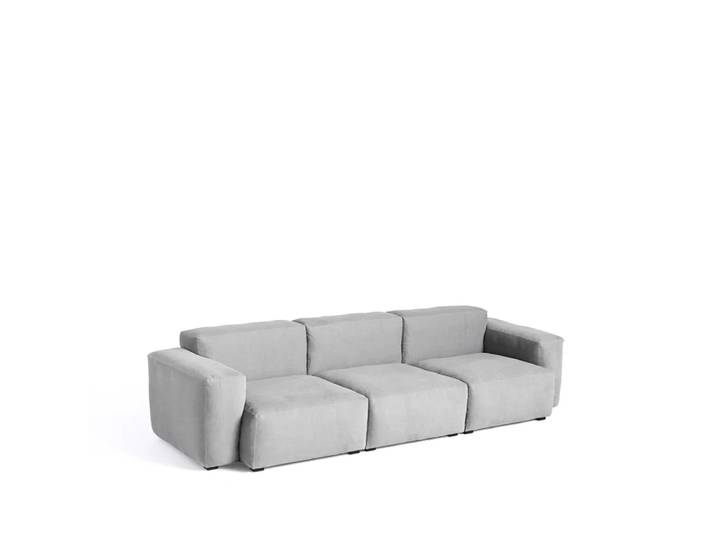 HAY Mags Soft low 3-Sitzer Sofa Linara 443 Tweed-Ton-in-Ton-Naht
