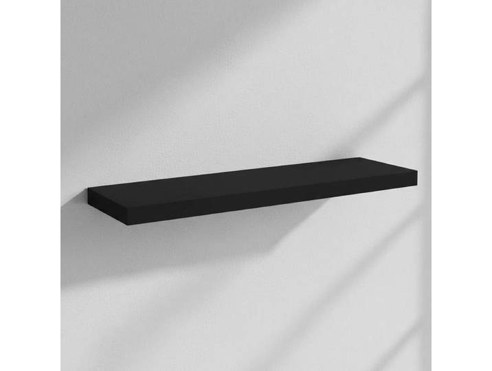 Étagère murale, noire, 80 x 23,5 x 3,8 cm, MDF