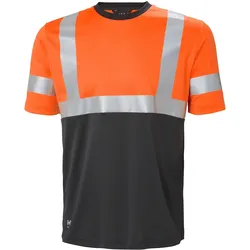 Warnschutz T-Shirt "ADDVIS" UV-Schutz - S - orange/schwarz