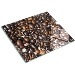 GLASPLATTE 60x52 cm Kaffeebohnen