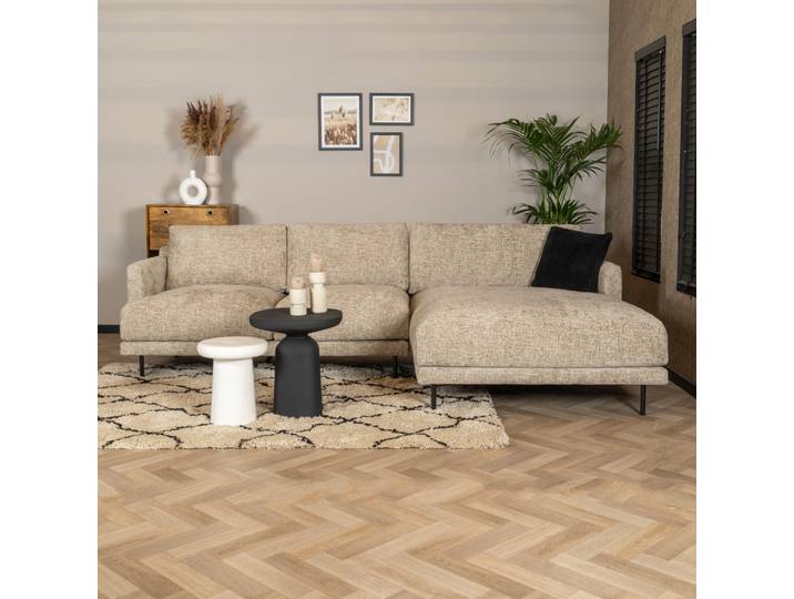 Bronx71 Ecksofa Denver Chenille taupe rechts