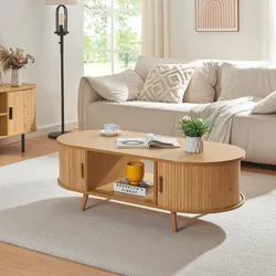 Couchtisch Nordkapp mit 2 Türen [en.casa]